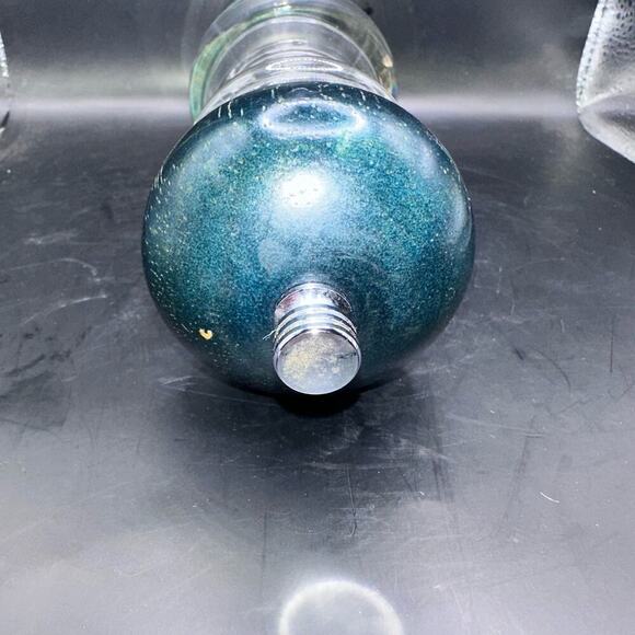 Vintage Cooks Club Acrylic/Lucite Wood Top Pepper Grinder Shaker Dark Blue Wood - Picture 3 of 7